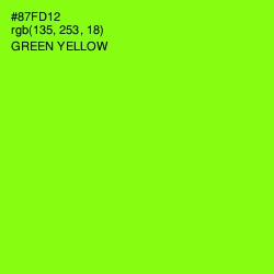 #87FD12 - Green Yellow Color Image